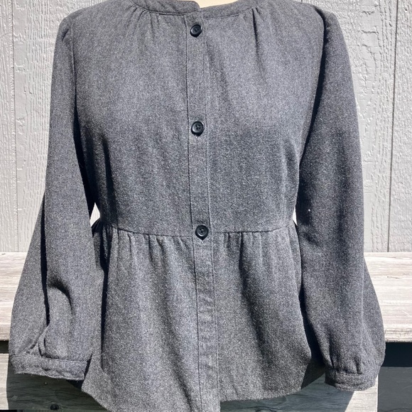 Banana Republic Wool Button Up Peplum Jacket - Picture 1 of 8